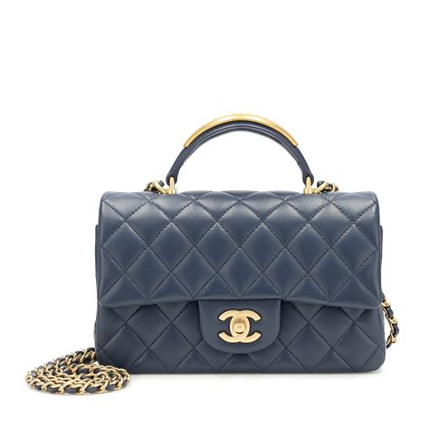 blue chanel mini flap|Chanel mini flap sotheby's.